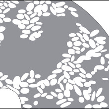 Pebble Motif 504mm Above Counter Basin with Etched Glass Base